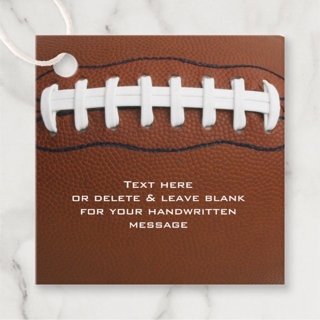 Football Design Favour Card Favour Tags (Front)
