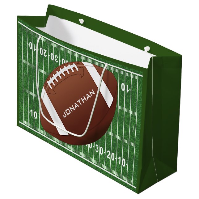 Football Design Gift Bag (Front Angled)