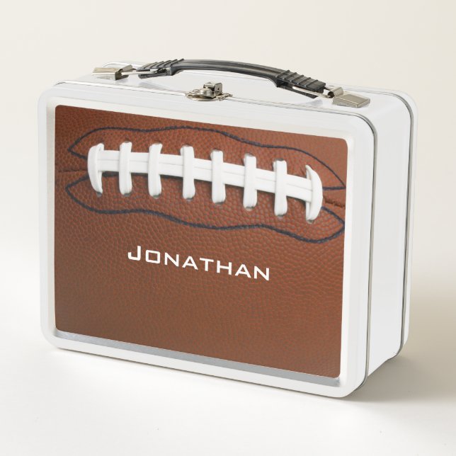 Football Design Metal Lunchbox (Front)