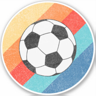 Football design on colorful retro background