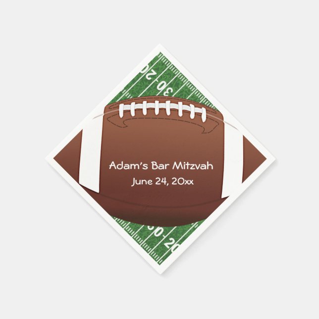 Football Design Paper Napkins (Corner)