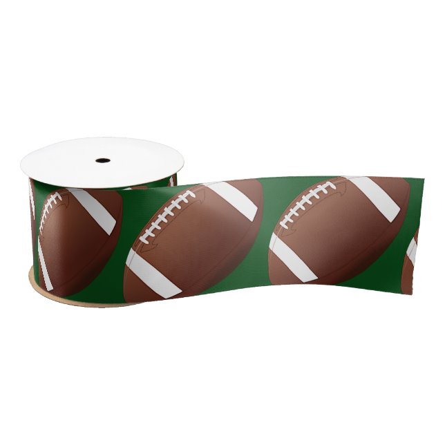 Football Design Ribbon Satin Ribbon (Spool)