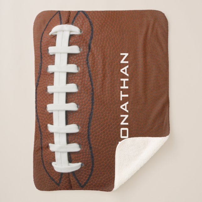 Football Design Sherpa Blanket (Front)