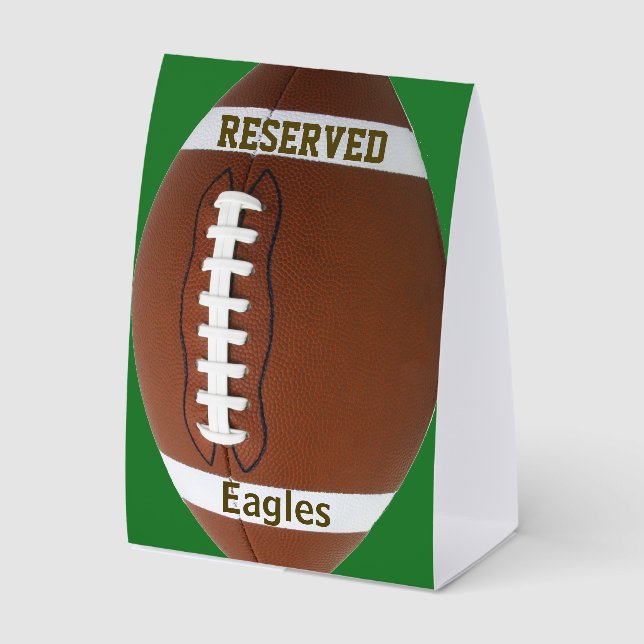 Football Design Tent Paper Table Sign (Front)