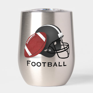 Football Design Thermal Wine Tumbler