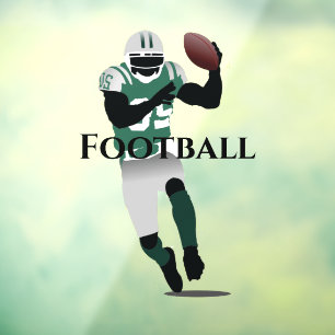 Football Design Window Cling