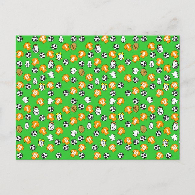 Football Design with Gold Shirts Postcard (Front)