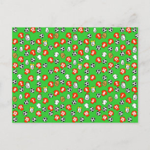 Football Design with Red Shirts Postcard