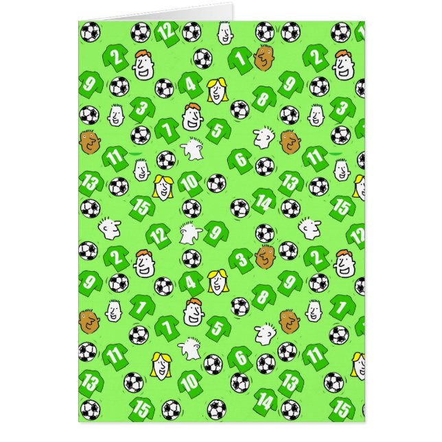 Football Design with Shirts in Green (Front)