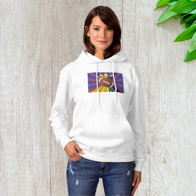 Football Design with Stars Vibrant Sports Fan Art  Hoodie (Creator Uploaded)