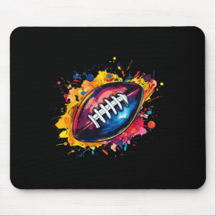 Football Designs. Uni Football Graphic - Black  Mouse Mat
