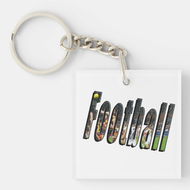 Football Dimensional Logo, Key Ring (Front)