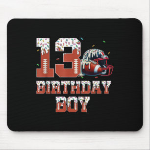 Football Drip 13th Birthday Party Boy Sport Fan 13 Mouse Mat