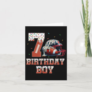 Football Drip 7th Birthday Party Boy Sport Fan 7 Y Card