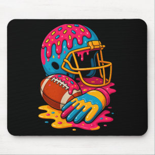 Football Drip Boys Football Ice Cream Sprinkle Res Mouse Mat