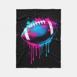 Football Drip For Boys Tie Dye Colourful Football Fleece Blanket