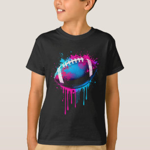 Football Drip For Boys Tie Dye Colourful Football T-Shirt
