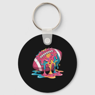 Football Drip For Lineman Wr Qb Rb Ice Cream Sprin Key Ring