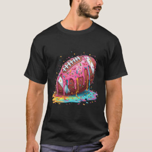 Football Drip For Lineman Wr Qb Rb Ice Cream Sprin T-Shirt