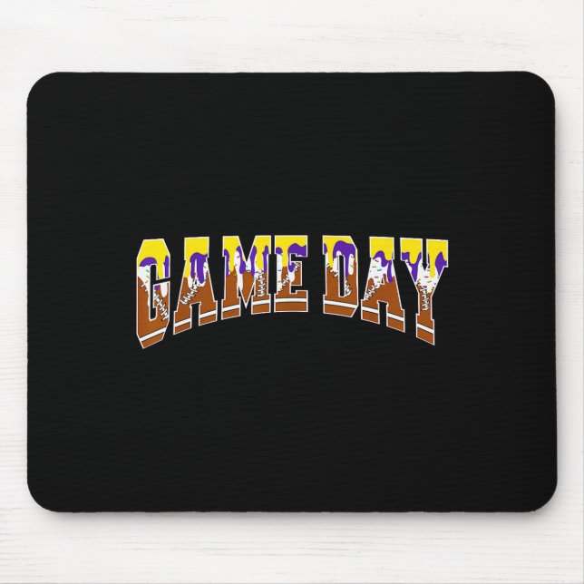 Football Drip Game Day Football Mum Go Cheer Purpl Mouse Mat (Front)
