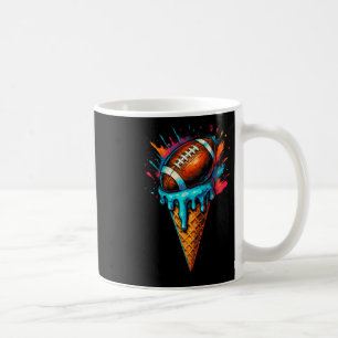 Football Drip Ice Cream Dripping Football Player G Coffee Mug
