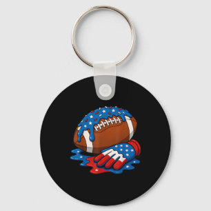 Football Drip Wr Lineman Qb Rb Db Ice Cream 4th Of Key Ring