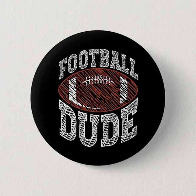Football Dude American Football Sports 6 Cm Round Badge (Front)