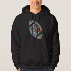 Football Easter Eggs Flowers Rabbit Bunny Ear Boys Hoodie