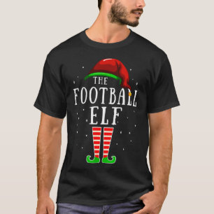 Football Elf Matching Family Christmas Party Pajam T-Shirt