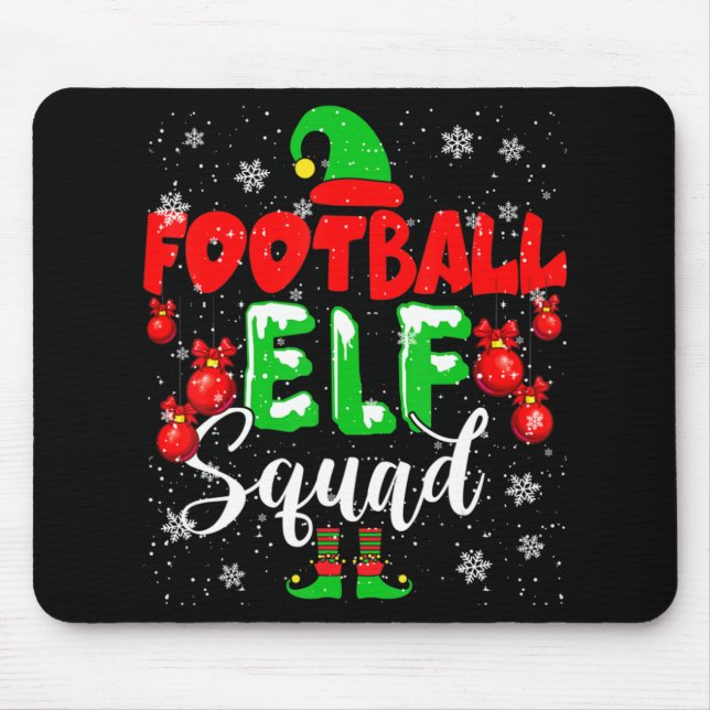 Football ELF Squad Fun Christmas ELF Football Play Mouse Mat (Front)