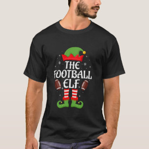 Football Elf Xmas Family Matching Elf Squad Christ T-Shirt
