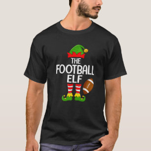 Football Elf Xmas Matching Family Elf Squad Christ T-Shirt