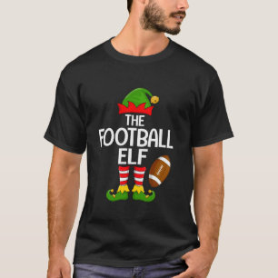 Football Elf Xmas Matching Family Elf Squad Christ T-Shirt