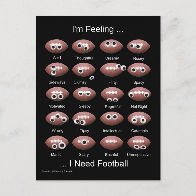 Football Emotions Postcard (Front)