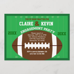 Football Engagement Party Invitation
