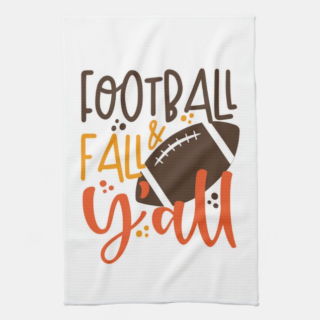 Football Fall & Y'all Tea Towel (Vertical)