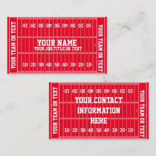 Football Fan Coach Player Gridiron Business Card