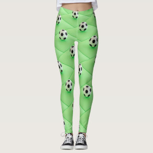 Football Fan Design with Blue Background Leggings