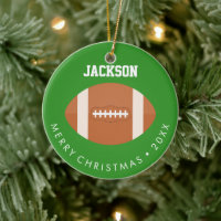 Football Fan Kids Custom Photo Christmas