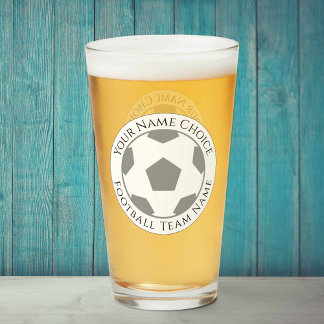 Football Fan Name & Football Club Glass