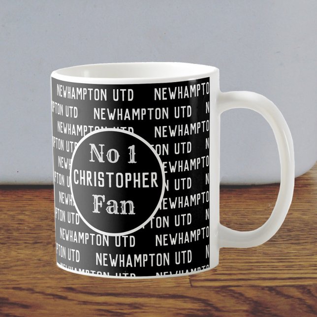 Football Fan or Football Supporter Black & White Coffee Mug (Creator Uploaded)