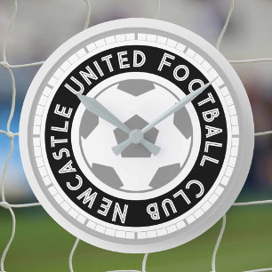 Football Fan or Football Supporter. Football Club Round Clock