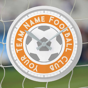 Football Fan or Football Supporter Round Clock