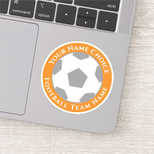 Football Fan Personalised with Team Name Sticker