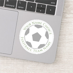 Football Fan Personalised with Team Name Sticker