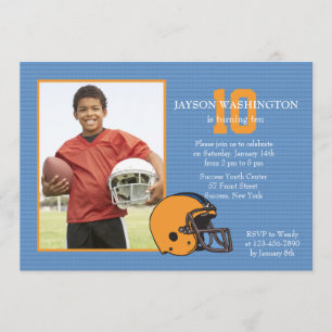 Football Fan Photo Invitation