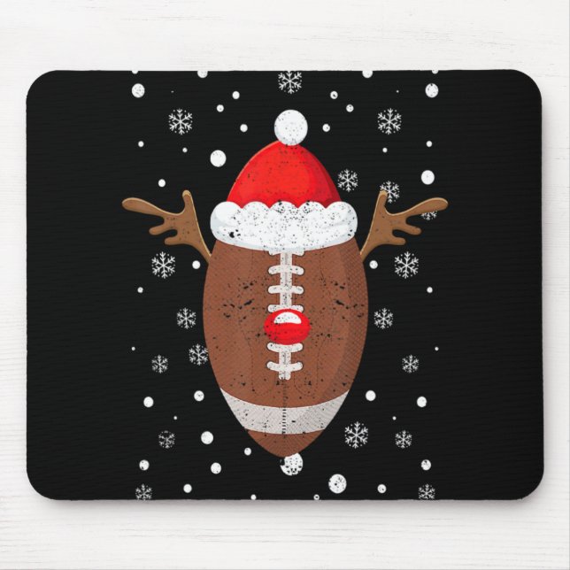 Football Fan Reindeer Antlers Christmas Xmas Elk T Mouse Mat (Front)