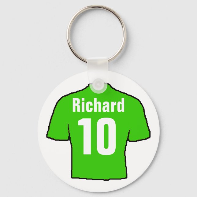 Football Fan Shirt to Personalise. Key Ring (Front)