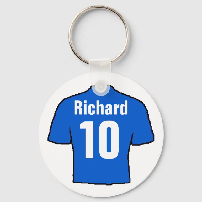 Football Fan Shirt to Personalise. Key Ring (Front)