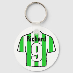 Football Fan Shirt to Personalise. Key Ring